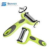 Senven 3-in-1-Schäler - Y-Schäler und Zerkleinerer mit. Ideal zum Schälen von Kartoffeln, Karotten und verschiedenen Gemüsen und Früchten. Geeignet für Rechts- oder Linkshänder, rutschfester Griff. - 3