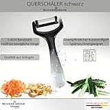 Querschäler Kartoffelschäler Pendelschäler Aus Solingen/Schneidemesser/Sparschäler/Spargelschäler/Gemüsehobel/Gemüseschäler Scharf Gurkenschäler Rechtshänder & Linkshänder (schwarz, 1) - 3