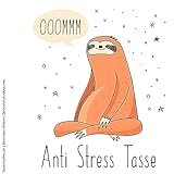 TassenSachen Bürotasse Faultier Spruch - Ooommm Anti-Stress-Tasse - lustige Kaffeetasse Teetasse aus Keramik in Weiß - ca. 330 ml spülmaschinengeeignet - Geschenk Geburtstag Homeoffice - 3