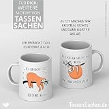 TassenSachen Bürotasse Faultier Spruch – Ooommm Anti-Stress-Tasse – lustige Kaffeetasse Teetasse aus Keramik in Weiß – ca. 330 ml spülmaschinengeeignet – Geschenk Geburtstag Homeoffice - 7