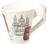 Villeroy & Boch Cities of the World Kaffeebecher London, 300 ml, Höhe: 11 cm, Premium Porzellan, rot
