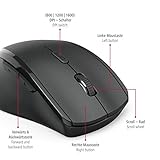 Hama Maus kabellos für Linkshänder ergonomisch (Linkshänder-Maus ohne Kabel, Wireless Funkmaus, USB Empfänger, vertikal, 800-1600 dpi, 3 Tasten inkl. Browser-Tasten, 2,4 GHz) schwarz - 7