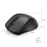 Hama Maus kabellos für Linkshänder ergonomisch (Linkshänder-Maus ohne Kabel, Wireless Funkmaus, USB Empfänger, vertikal, 800-1600 dpi, 3 Tasten inkl. Browser-Tasten, 2,4 GHz) schwarz - 6