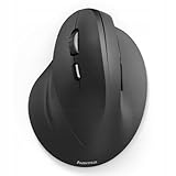 Hama kabellose Maus für Linkshänder ergonomisch EMW-500L (Wireless Funkmaus vertikal, links, 6-Tasten-Maus ohne Kabel mit optischem Sensor 1000/1400/1800 dpi), schwarz - 2