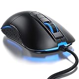 CSL - Gaming Maus für Rechts- und Linkshänder - 9 programmierbare Tasten - Mouse Flawless Pixart 3310 Sensor - 5 DPI Stufen - 5 Benutzerprofile - RGB Illumination - 5000 DPI