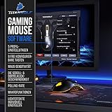 Titanwolf - Gaming Maus für Rechts- und Linkshänder - Mouse Flawless Pixart 3310 Sensor - 5 DPI-Stufen - 5 Benutzerprofile - 9 programmierbare Tasten - RGB Illumination - 50-5000 DPI - 2
