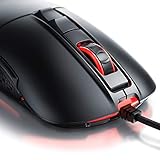 Titanwolf – Gaming Maus für Rechts- und Linkshänder – Mouse Flawless Pixart 3310 Sensor – 5 DPI-Stufen – 5 Benutzerprofile – 9 programmierbare Tasten – RGB Illumination – 50-5000 DPI - 6