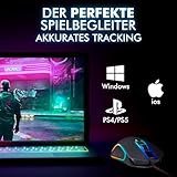 KLIM Aim Gaming Maus RGB Gamer Maus [7000 DPI] – Ergonomische RGB Chroma Computermaus mit Kabel für Rechts- und Linkshänder – PS4-Gaming Mouse, Laptop und Desktop-PC + optische Präzisionsmaus Schwarz - 2