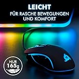 KLIM Aim Gaming Maus RGB Gamer Maus [7000 DPI] – Ergonomische RGB Chroma Computermaus mit Kabel für Rechts- und Linkshänder – PS4-Gaming Mouse, Laptop und Desktop-PC + optische Präzisionsmaus Schwarz - 4