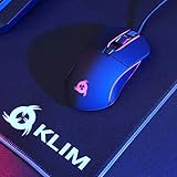 KLIM Aim Gaming Maus RGB Gamer Maus [7000 DPI] – Ergonomische RGB Chroma Computermaus mit Kabel für Rechts- und Linkshänder – PS4-Gaming Mouse, Laptop und Desktop-PC + optische Präzisionsmaus Schwarz - 7