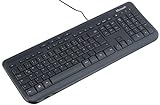 Microsoft Wired Keyboard 600 (Tastatur kabelgebunden, schwarz, deutsches QWERTZ Tastaturlayout)
