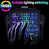 K50 RGB Gaming-Tastatur mit Kabel, 35 Tasten, Einhand-Schalter, Blau - 3