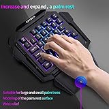 K50 RGB Gaming-Tastatur mit Kabel, 35 Tasten, Einhand-Schalter, Blau - 4