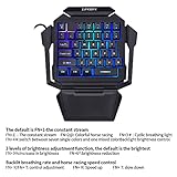 K50 RGB Gaming-Tastatur mit Kabel, 35 Tasten, Einhand-Schalter, Blau - 5