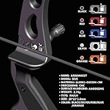 SHARROW Bogenschießen Seitlich Magnetische Pfeilauflage Linkshänder Rechtshänder Einstellbar für Recurve Bogen Bogensport Zubehör (Schwarz) - 5