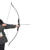 MILAEM Bogenschießen Takedown Recurve Bogen und Pfeil Set 30 lbs Sportbogen 35 lbs 40 lbs Straight Bogen mit Glasfaserpfeilen Langbogen Jagdbogen für Rechts und Linkshänder (Schwarz, 40lbs) - 5