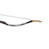 MILAEM Traditioneller handgemachter Recurve Bogen 25-55lbs Langbogen Bogen und Pfeil Set Bogenschießen Jagd Horsebow Outdoor Sportbogen Linkshänder und Rechtshänder Jagdbogen (Braun, 55lbs) - 5