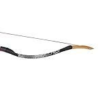 MILAEM Traditioneller handgemachter Recurve Bogen 25-55lbs Langbogen Bogen und Pfeil Set Bogenschießen Jagd Horsebow Outdoor Sportbogen Linkshänder und Rechtshänder Jagdbogen (Braun, 55lbs) - 3