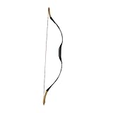 MILAEM Traditioneller handgemachter Recurve Bogen 25-55lbs Langbogen Bogen und Pfeil Set Bogenschießen Jagd Horsebow Outdoor Sportbogen Linkshänder und Rechtshänder Jagdbogen (Braun, 55lbs) - 6