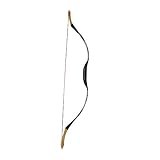 MILAEM Traditioneller handgemachter Recurve Bogen 25-55lbs Langbogen Bogen und Pfeil Set Bogenschießen Jagd Horsebow Outdoor Sportbogen Linkshänder und Rechtshänder Jagdbogen (Braun, 55lbs) - 5