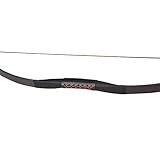 MILAEM Traditioneller handgemachter Recurve Bogen 25-55lbs Langbogen Bogenschießen Jagd Horsebow Outdoor Sport Wettbewerb Trainingsspiel Linkshänder und Rechtshänder (Braun, 50lbs) - 4