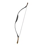 MILAEM Bogenschießen Traditionelle Recurve Bogen Sportbogen 25-55lbs Holz Langbogen Jagdbogen Mongolian Horsebow Outdoor-Ziel Praxis Rechtshänder Linkshänder (30lbs) - 2