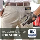 TRAVANDO Geldbörse mit Geldklammer Geldbeutel Männer Helsinki Slim Portemonnaie Wallet Portmonaise Herren Geldtasche klein Portmonee RFID Kreditkartenetui Brieftasche Kartenetui Geldclip Carbon Etui - 4