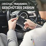 TRAVANDO Geldbörse mit Geldklammer Geldbeutel Männer Helsinki Slim Portemonnaie Wallet Portmonaise Herren Geldtasche klein Portmonee RFID Kreditkartenetui Brieftasche Kartenetui Geldclip Carbon Etui - 5