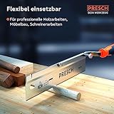 Presch Feinsäge 250mm – Handsäge, Rückensäge Umlegbar, Klappbar und Gekröpft – Säge für Holz, Kunststoff und Sockelleiste Schneiden - 6