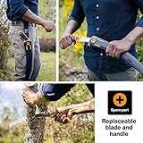 Fiskars Profi Handsäge für frisches Holz, Grobzahnung, Hochwertiges Stahl-Sägeblatt, Schwarz/Orange, SW-240, 1020200 - 3