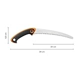 Fiskars Profi Handsäge für frisches Holz, Grobzahnung, Hochwertiges Stahl-Sägeblatt, Schwarz/Orange, SW-240, 1020200 - 7