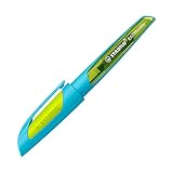 Schulfüller mit Linkshänder-Feder L - STABILO EASYbuddy FRESH EDITION in hellblau, limette - Schreibfarbe blau löschbar - Einzelstift - inklusive Patrone - 2