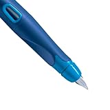 Ergonomischer Schulfüller für Linkshänder mit Anfänger-Feder A - STABILO EASYbirdy in mitternachtsblau/azur - Einzelstift - inklusive Patrone und Einstellwerkzeug - Schreibfarbe blau (löschbar) - 3