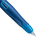 Ergonomischer Schulfüller für Linkshänder mit Anfänger-Feder A – STABILO EASYbirdy in mitternachtsblau/azur – Einzelstift – inklusive Patrone und Einstellwerkzeug – Schreibfarbe blau (löschbar) - 3