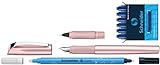 Schneider 74869 Ceod Shiny Schreibset mit Füller, Tintenroller, Tintenkiller (Rechts- und Linkshänder, M-Feder, inkl. Tintenpatronen königsblau) power pink - 2