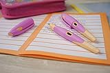 Ergonomischer Schulfüller für Linkshänder mit Anfänger-Feder A - STABILO EASYbirdy Pastel Edition in soft pink/apricot - Einzelstift - inklusive Patrone - Schreibfarbe blau (löschbar) - 5
