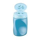 Schul-Set für Linkshänder - STABILO EASYgraph S in blau - inklusive Spitzer + Radierer - 3