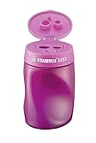 Ergonomischer Dosen-Spitzer für Linkshänder - STABILO EASYsharpener - 3 in 1 - 3er Pack - pink - 2