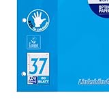 Oxford Linkshänder-Collegeblock A4 liniert, 80 Blatt, gelocht, blau, 10 Stück - 5
