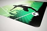 Schreibtischunterlage 40 x 60 cm Fußball Fußballspieler auf Spielfeld grün - 2