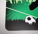 Schreibtischunterlage 40 x 60 cm Fußball Fußballspieler auf Spielfeld grün - 3