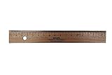 Linkshänder Holz-Lineal Set / bestehend aus 2 Linealen / Länge: 17cm + 30cm - 2