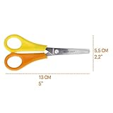 Westcott E-21593 00 Lefty Kinderschere für Linkshänder, 13 cm, runde Spitze, Maß 5 cm, rot/gelb - 5