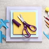 JARVISTAR 3 Stück Linkshänder Rechtshänder Kinderschere, Kinder Sicherheit Schere Bastelscheren Set Schulschere Papierschere Gerundete Klingen Kleinkindschere Klein Schere DIY 13 CM(Rot/Grün/Lila) - 6