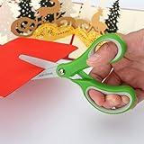 JARVISTAR 3 Stück Linkshänder Rechtshänder Kinderschere, Kinder Sicherheit Schere Bastelscheren Set Schulschere Papierschere Gerundete Klingen Kleinkindschere Klein Schere DIY 13 CM(Rot/Grün/Lila) - 9