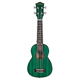 CASCHA Sopran Linkshänder Ukulele Aquamarine Mahagoni I Starter Kit 3 farbige Plektren Tasche Gigbag I Premium I Kleine Hawaii Gitarre für Anfänger Fortgeschrittene - 2