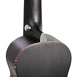 Cascha Mahagoni Black Sopran Linkshänder Ukulele Erwachsene & Kinder - inkl. 3 Plektren & gepolsterte Tasche - Mahagoniholz-Ukulele für Anfänger & Fortgeschrittene - Aquila Nylon-Saiten - 7