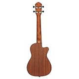 Ortega Guitars Konzert Ukulele - Linkshänder - Bonfire Series - elektro-akustisch - Fichtendecke mit lasergaviertem Motiv (RU5CE-L) - 4
