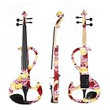 Violine 4/4 Lack Linkshänder Stimmwirbel Elektrische Violine Ebenholz Für Studenten, Anfänger Aufführungen - 3