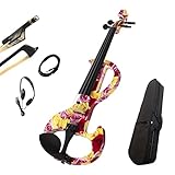 Violine 4/4 Lack Linkshänder Stimmwirbel Elektrische Violine Ebenholz Für Studenten, Anfänger Aufführungen - 5